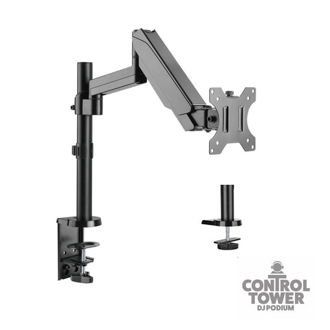 Laptop Tray and Bracket with Gas Spring Double Arm Fits 17" - 32" Monitors