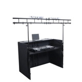 MESA MEDIA & MESA TRUSS PACKAGE Full DJ Workstation Includes Truss TV Bracket Mount White & Black Scrims and Carry Bag
