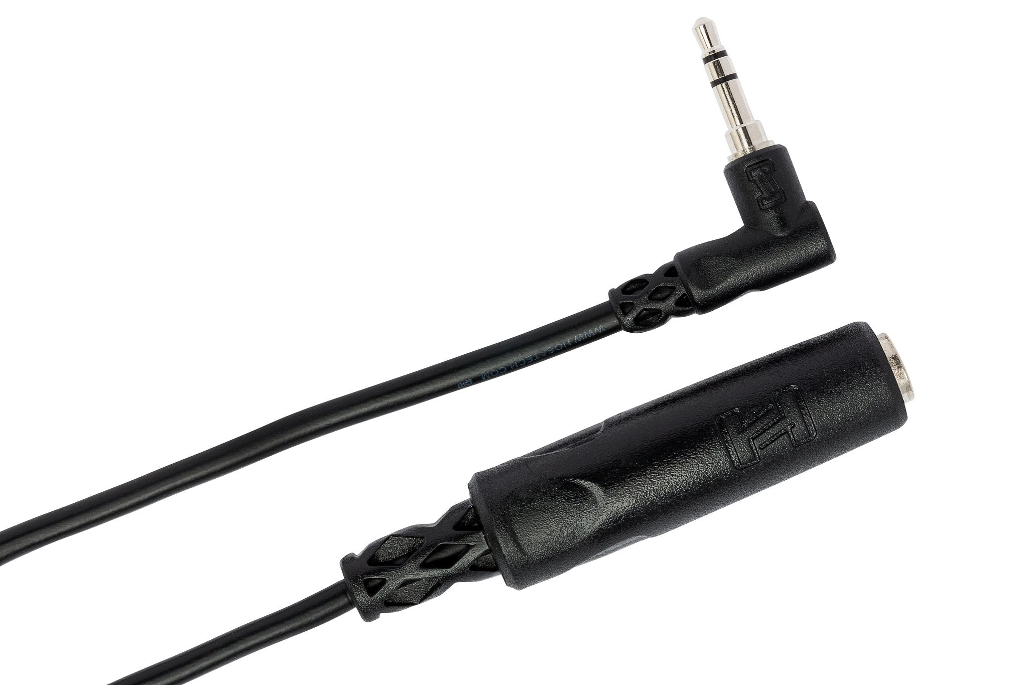 Headphone Adapter, 1/4 in TRS to Right-angle 3.5 mm, 6 in - Angle