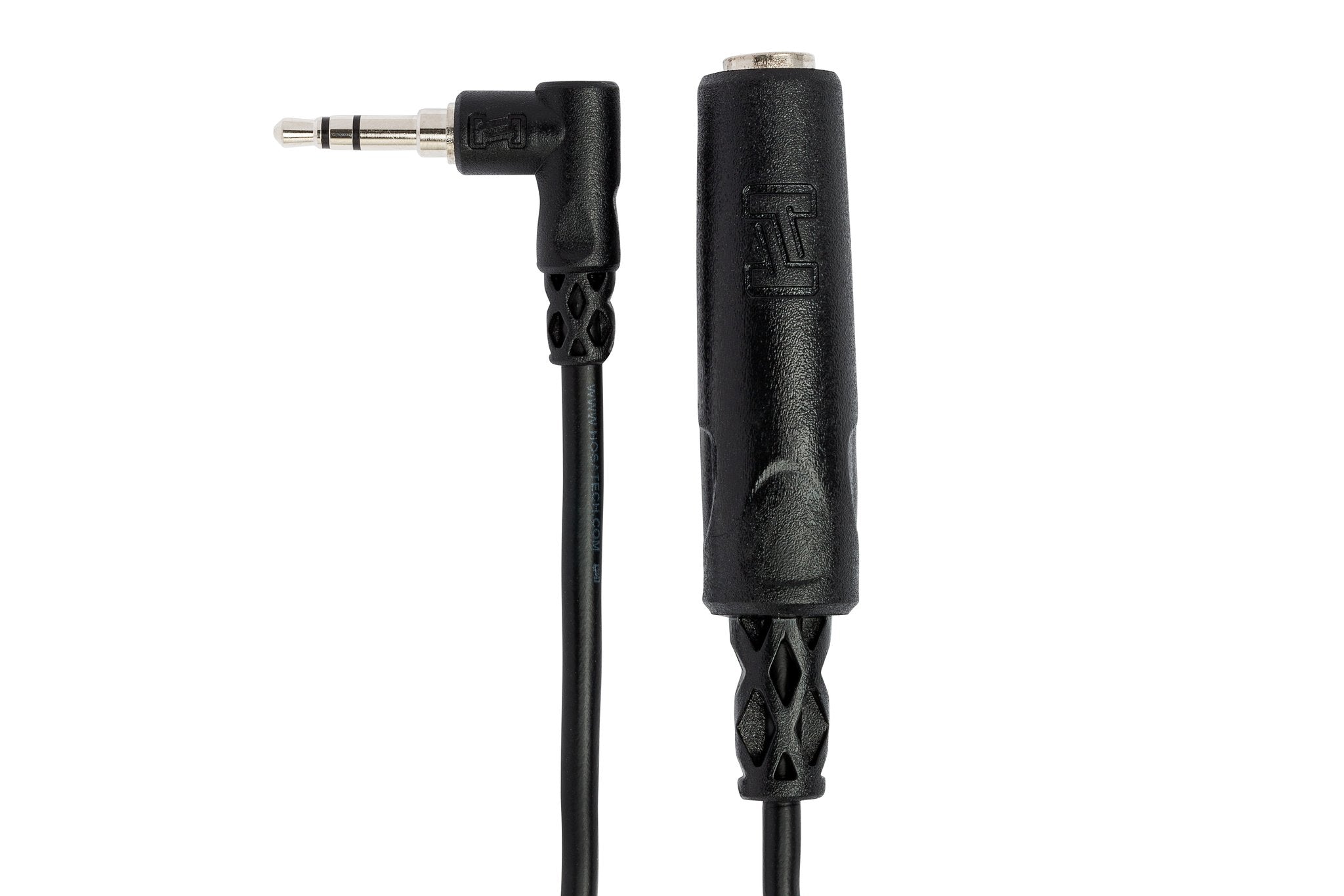 Headphone Adapter, 1/4 in TRS to Right-angle 3.5 mm, 6 in - Connector