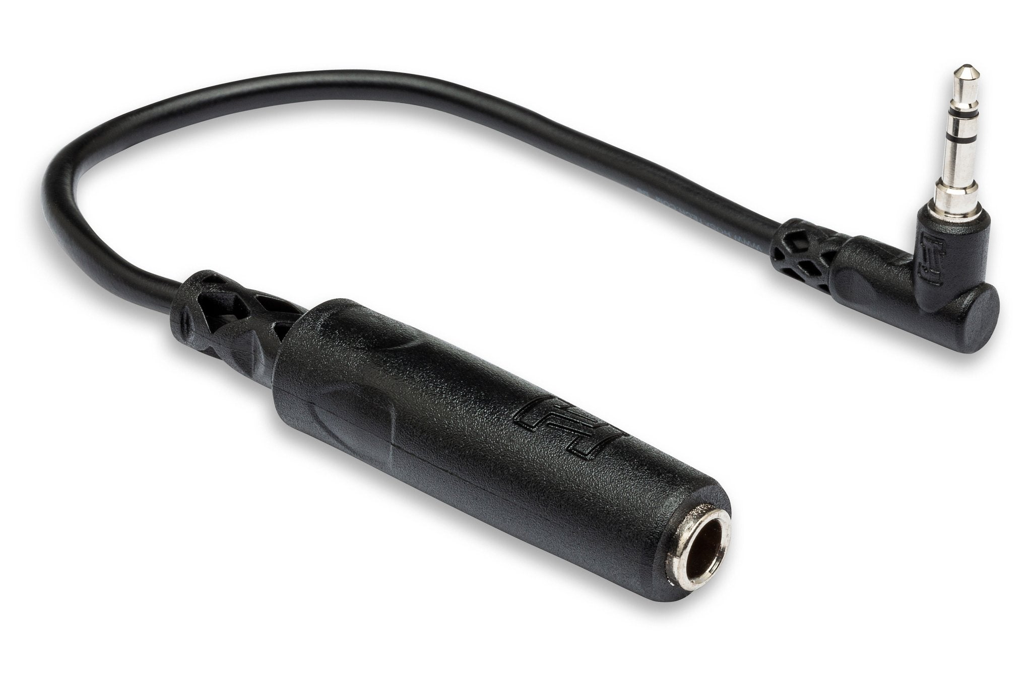 Headphone Adapter, 1/4 in TRS to Right-angle 3.5 mm, 6 in - Full