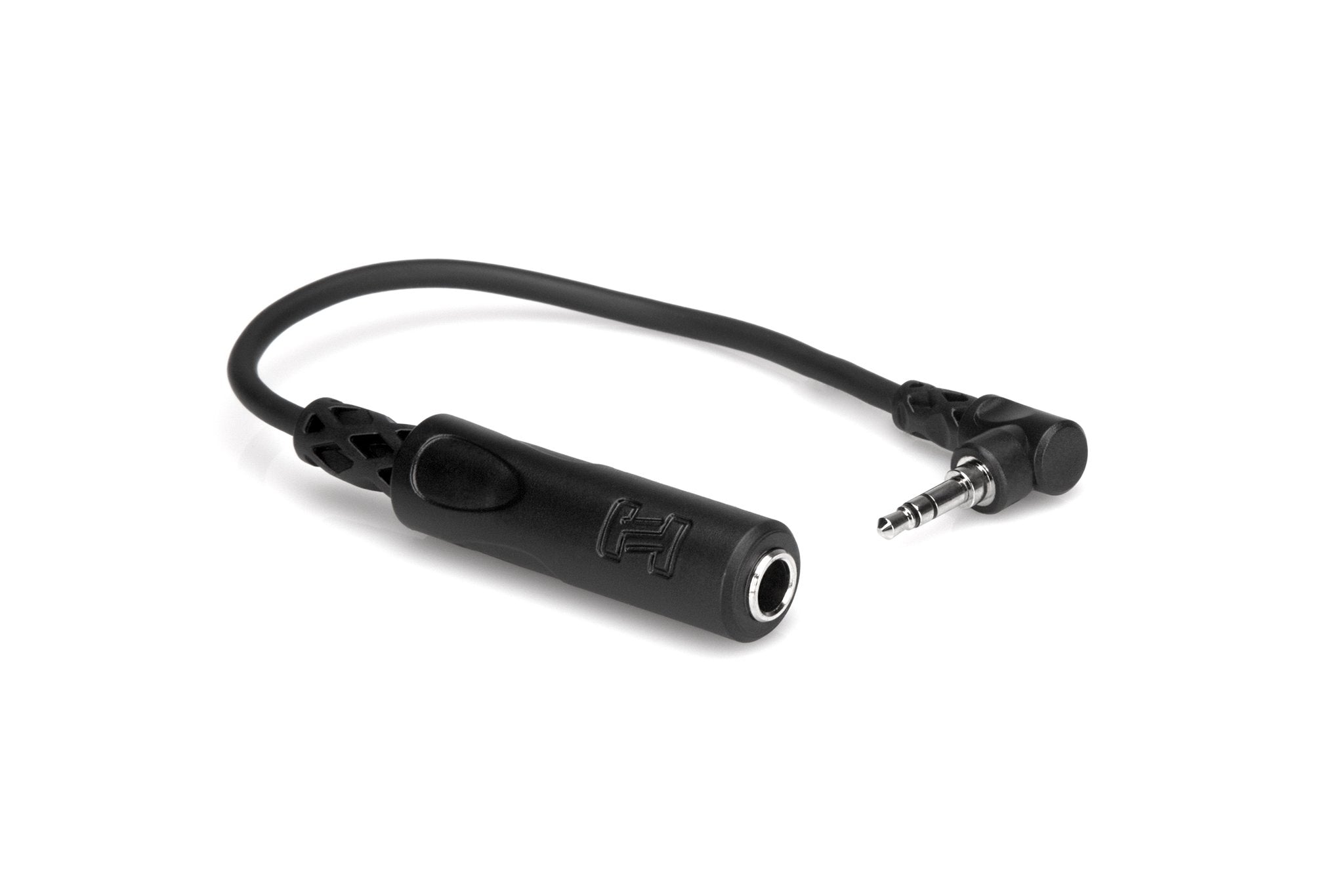 Headphone Adapter, 1/4 in TRS to Right-angle 3.5 mm, 6 in - RGB 2400