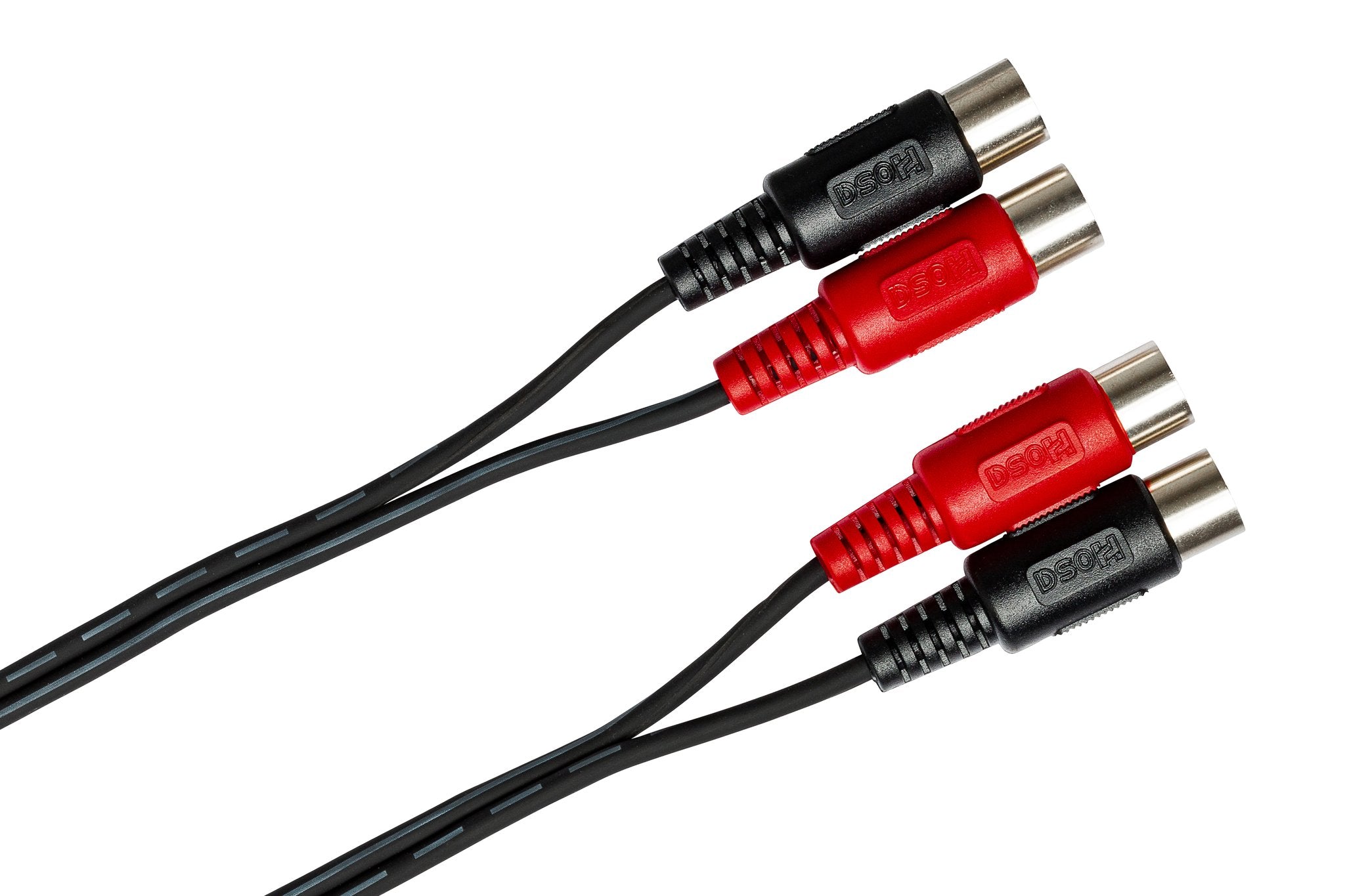 Dual MIDI Cable, Dual 5-pin DIN to Same, 3 m - Angle