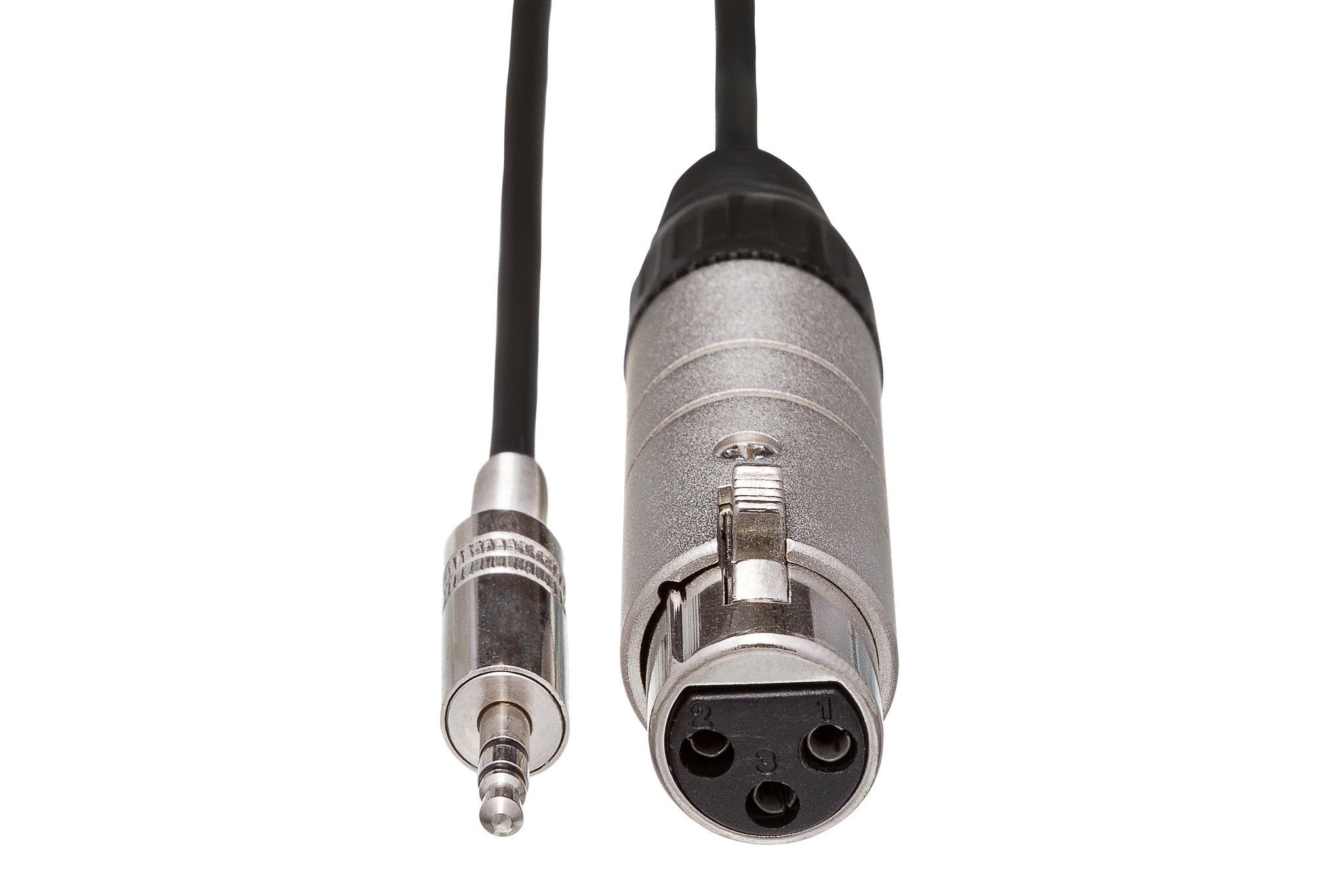 Impedance Transformer, XLR3F to 3.5 mm TRS, 18 in - Front