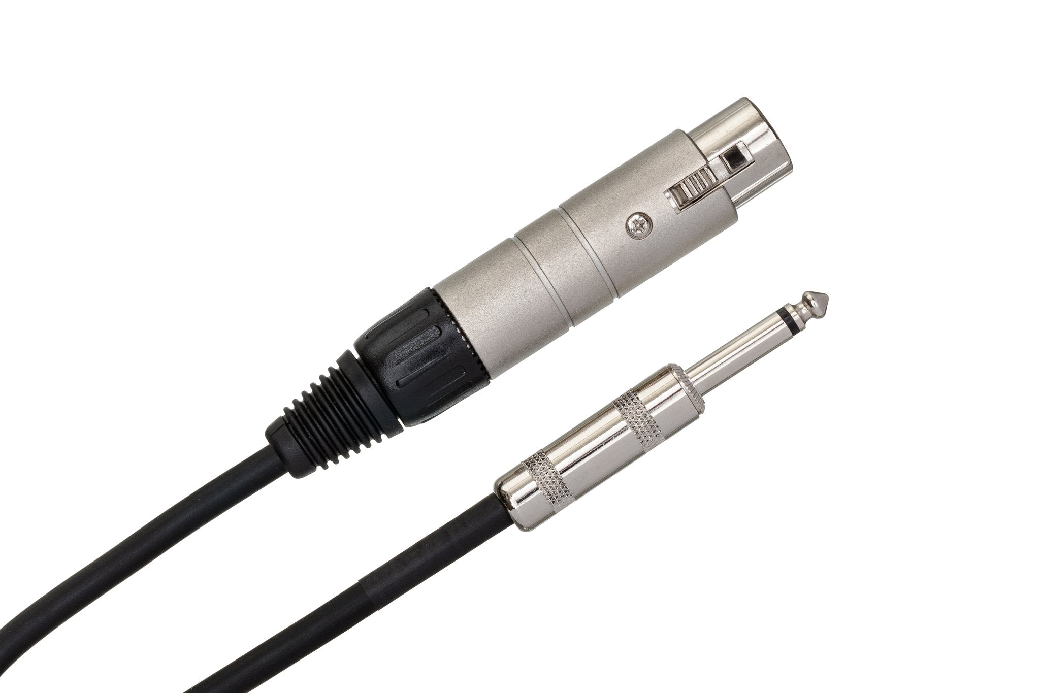 Impedance Transformer, XLR3F to 1/4 in TS, 6 in - Angle