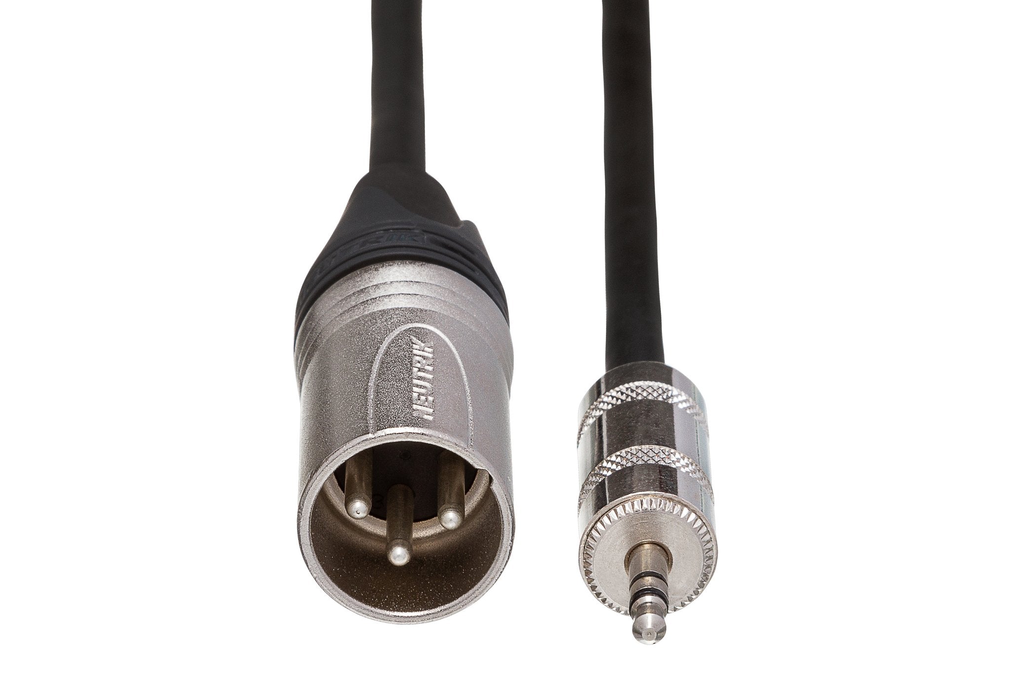 Camcorder Microphone Cable, Hosa 3.5 mm TRS to Neutrik XLR3M - Front