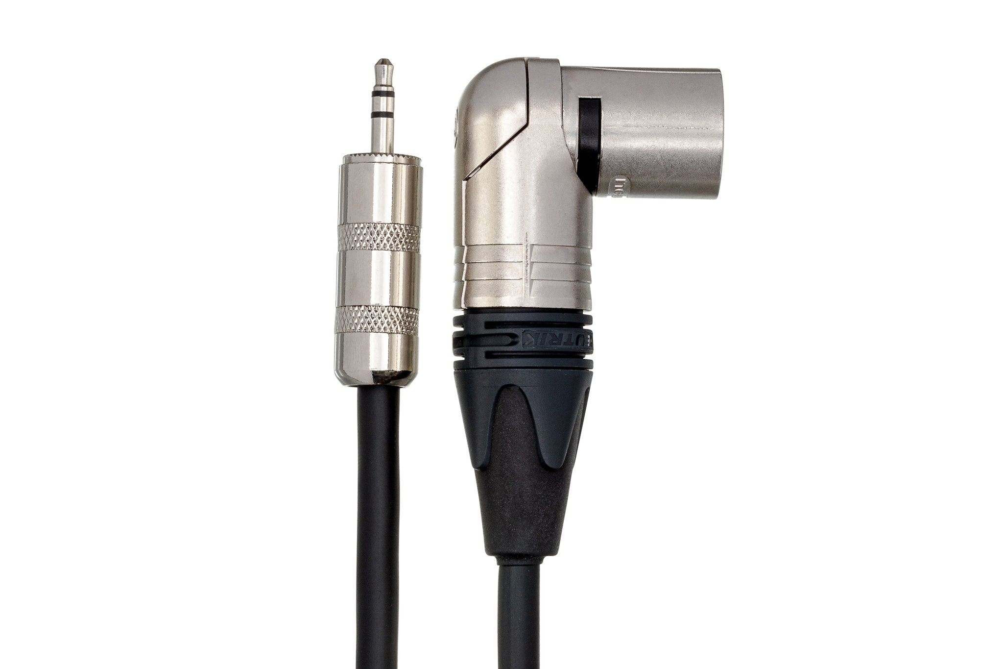 Camcorder Microphone Cable, Hosa 3.5 mm TRS to Neutrik Right-angle XLR3M - Connector