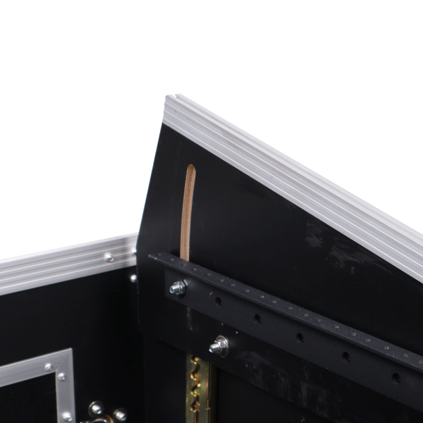 16U Vertical Rack Mount Flight Case with 10U Top for Mixer Combo Amp Rack with Caster Wheels