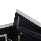 16U Vertical Rack Mount Flight Case with 10U Top for Mixer Combo Amp Rack with Caster Wheels