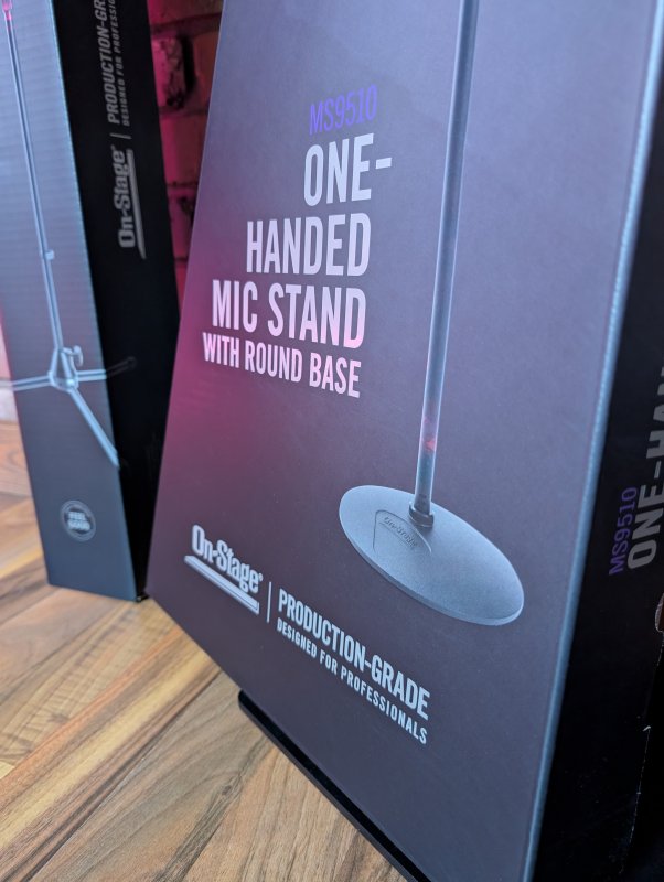 Production-Grade Mic Stand with 12" Round Base