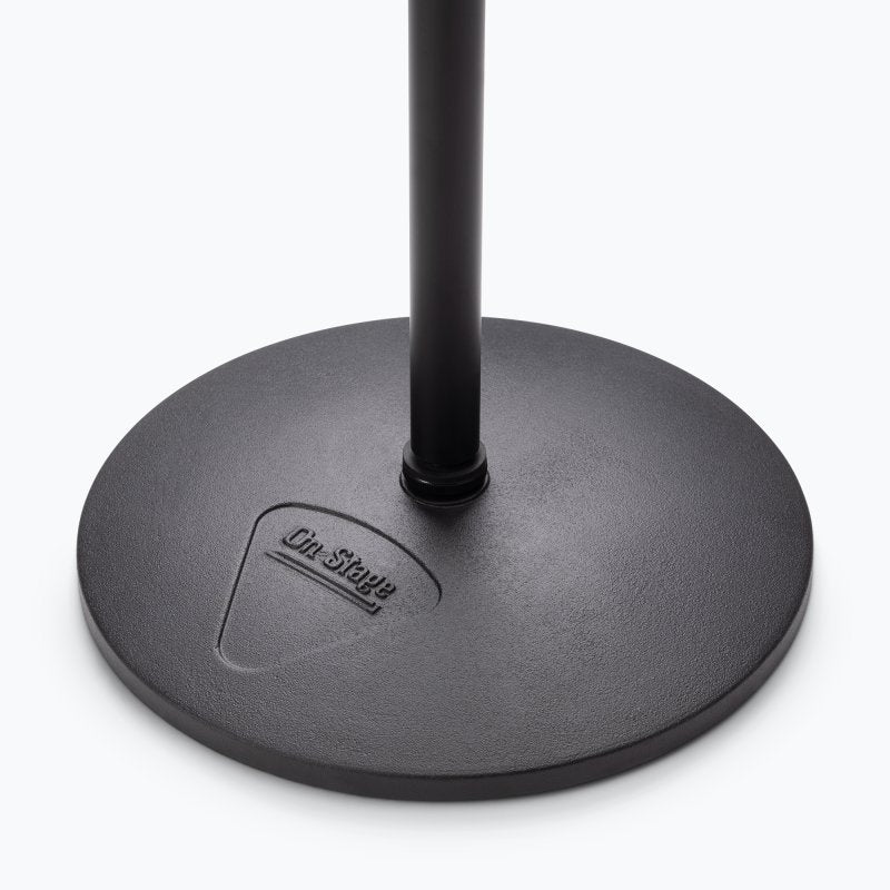Production-Grade Three-Section Mic Stand with 12" Round Base