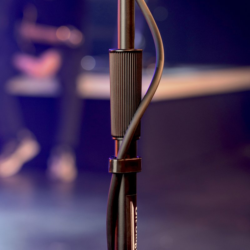 Production-Grade Mic Stand with Tripod Base and Telescoping Boom Arm