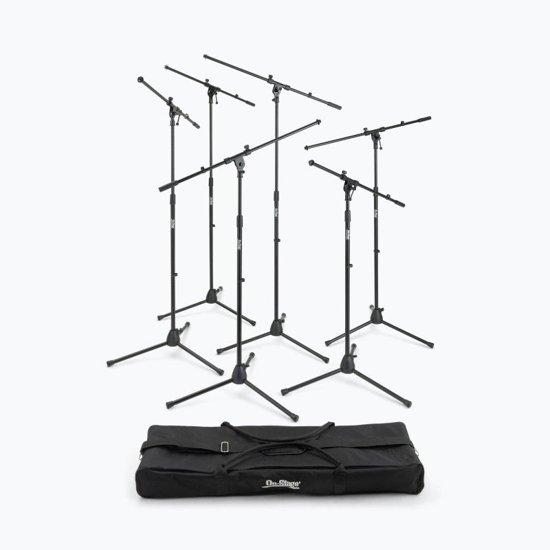 Six Euro Boom Mic Stands with Bag