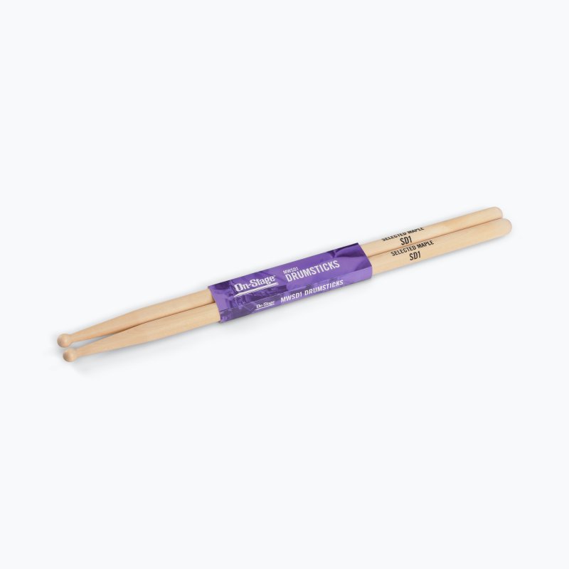 Maple Drum Sticks (SD1, Round Tip, 12 pr)