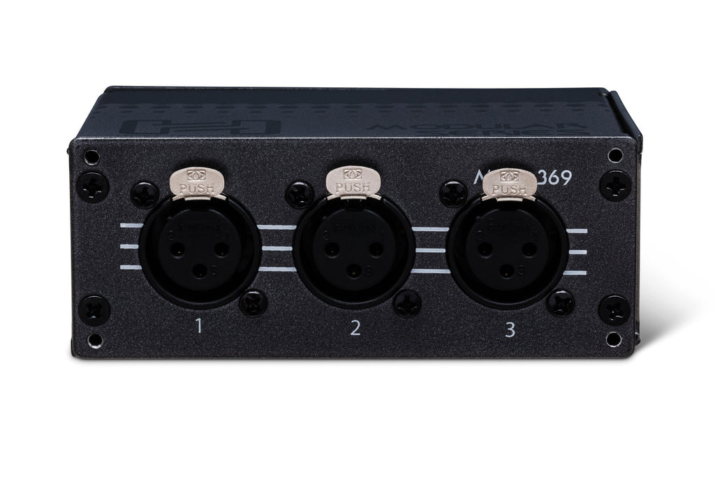 Patch Bay Module, 3-point, XLR3F to XLR3M - Front