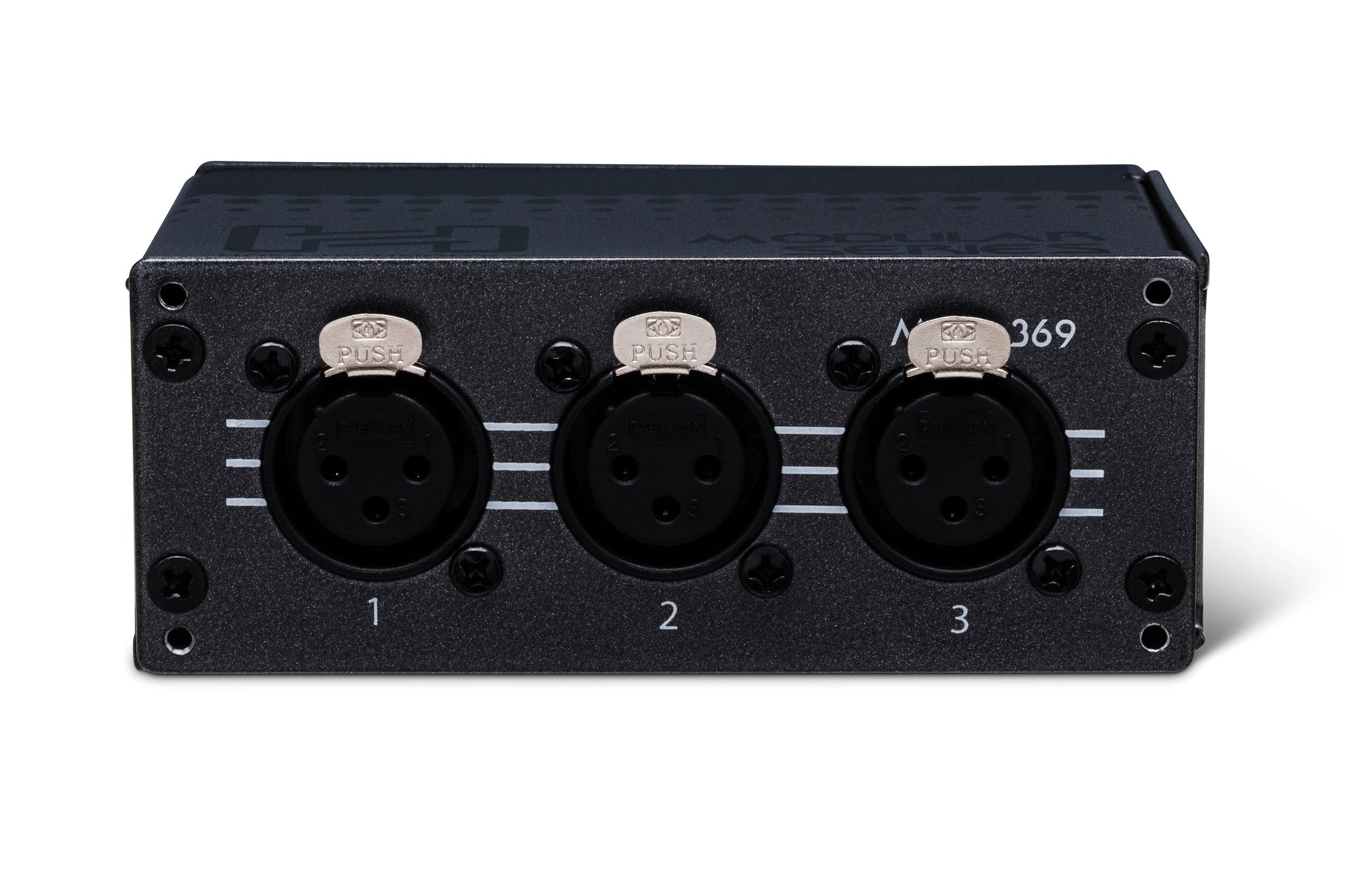 Patch Bay Module, 3-point, XLR3F to XLR3M - Front