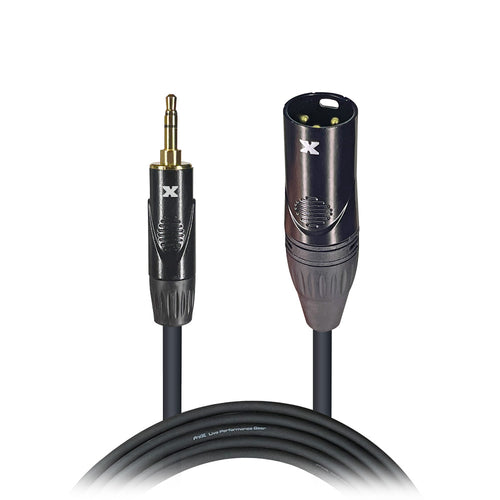 10 Ft. Unbalanced 1/8" (3.5mm) TRS-M Mini to XLR3-M High Performance Audio Cable