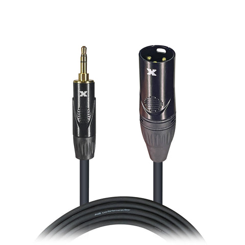 25 Ft. Unbalanced 1/8" (3.5mm) TRS-M Mini to XLR3-M High Performance Audio Cable