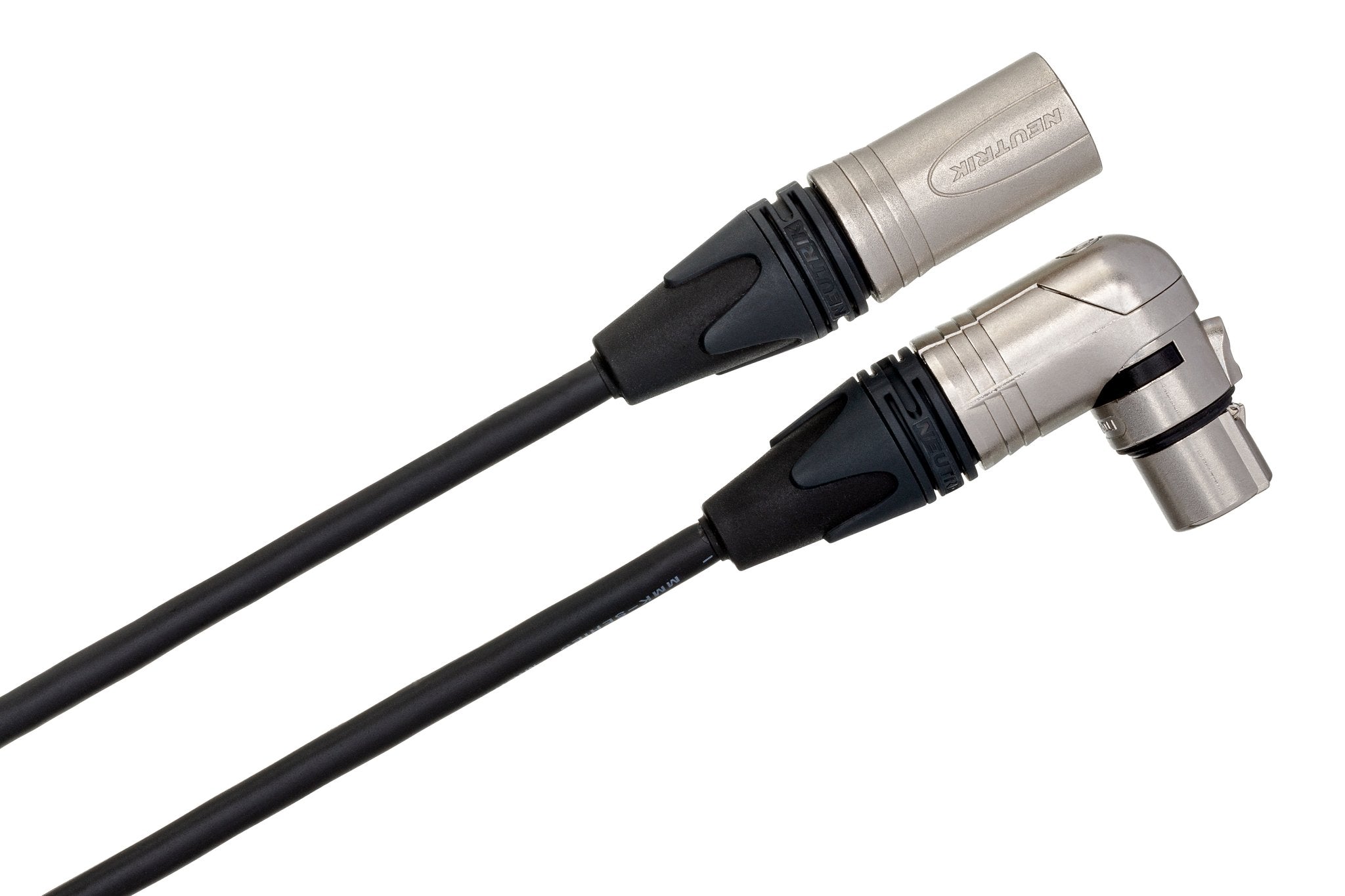 Camcorder Microphone Cable, Neutrik Right-angle XLR3F to XLR3M - Angle