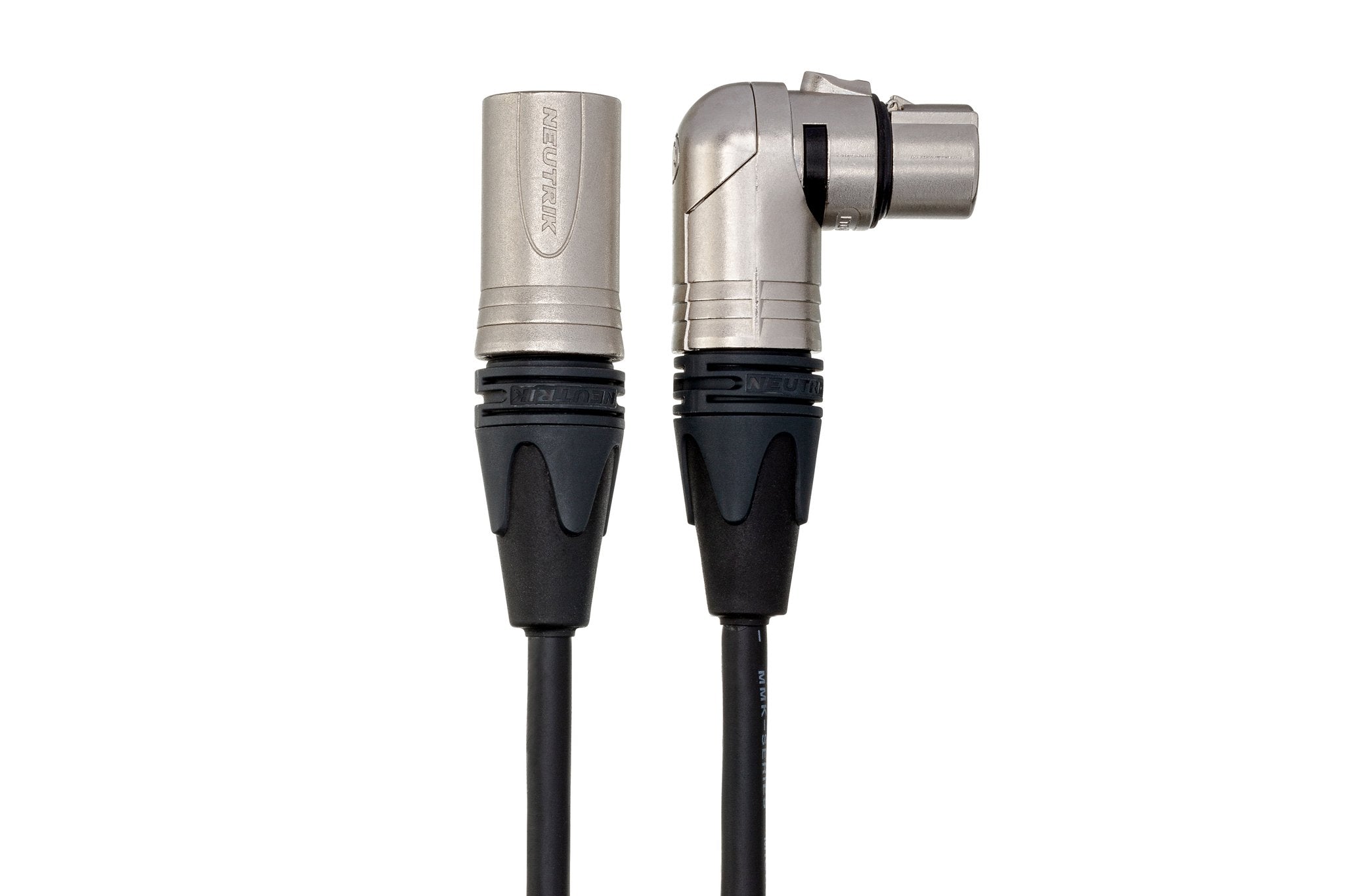 Camcorder Microphone Cable, Neutrik Right-angle XLR3F to XLR3M - Connector