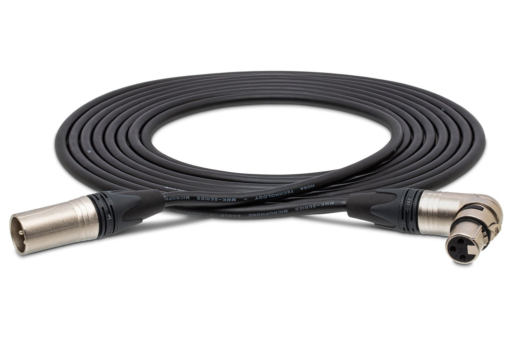 Camcorder Microphone Cable, Neutrik Right-angle XLR3F to XLR3M - Full
