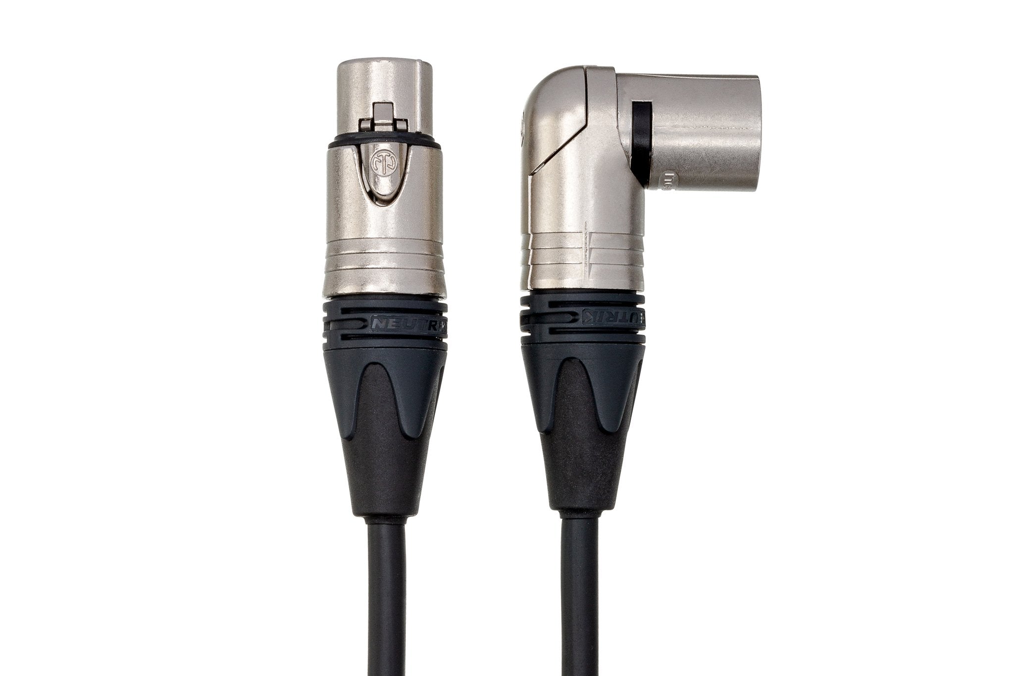 Camcorder Microphone Cable, Neutrik XLR3F to Right-angle XLR3M - Connector