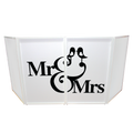 Mr and Mrs Facade Enhancement Scrims - Black Script on White | Set of Two