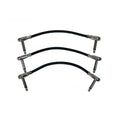 6" Patch Cable w/ Pancake Connectors (Black) - 3 Pack
