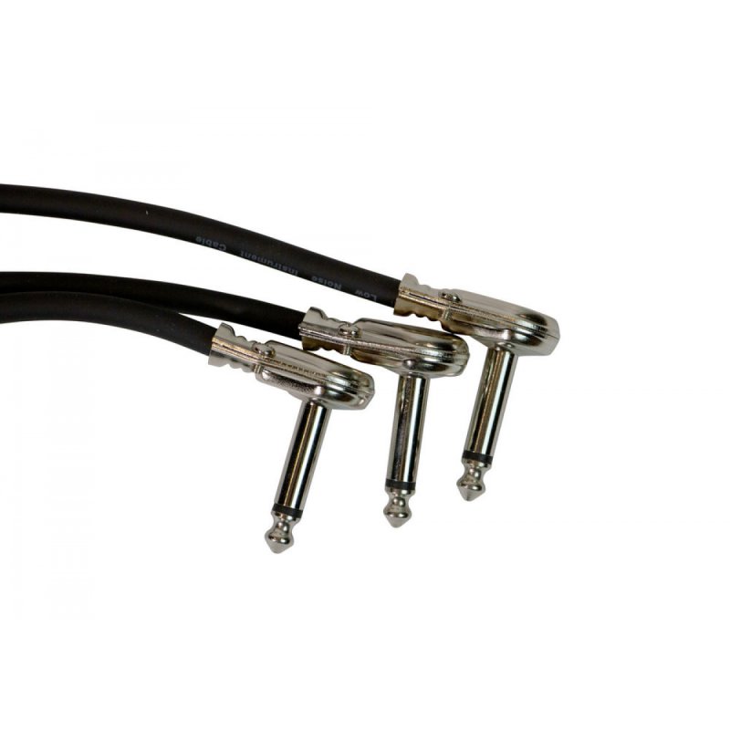 6" Patch Cable w/ Pancake Connectors (Black) - 3 Pack