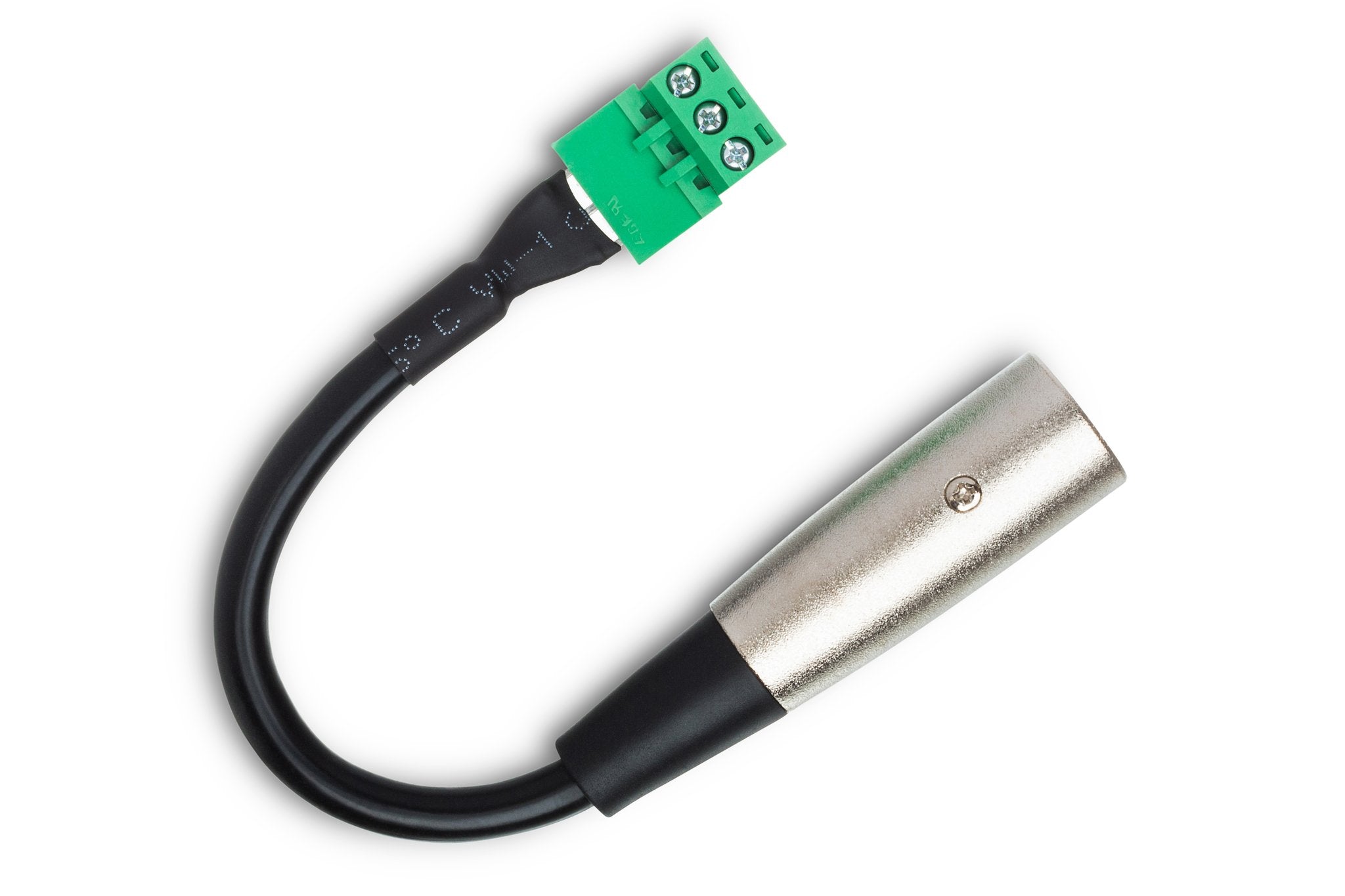 Low-voltage Adapter, PHX3M to XLR3M, 6 in - Angle