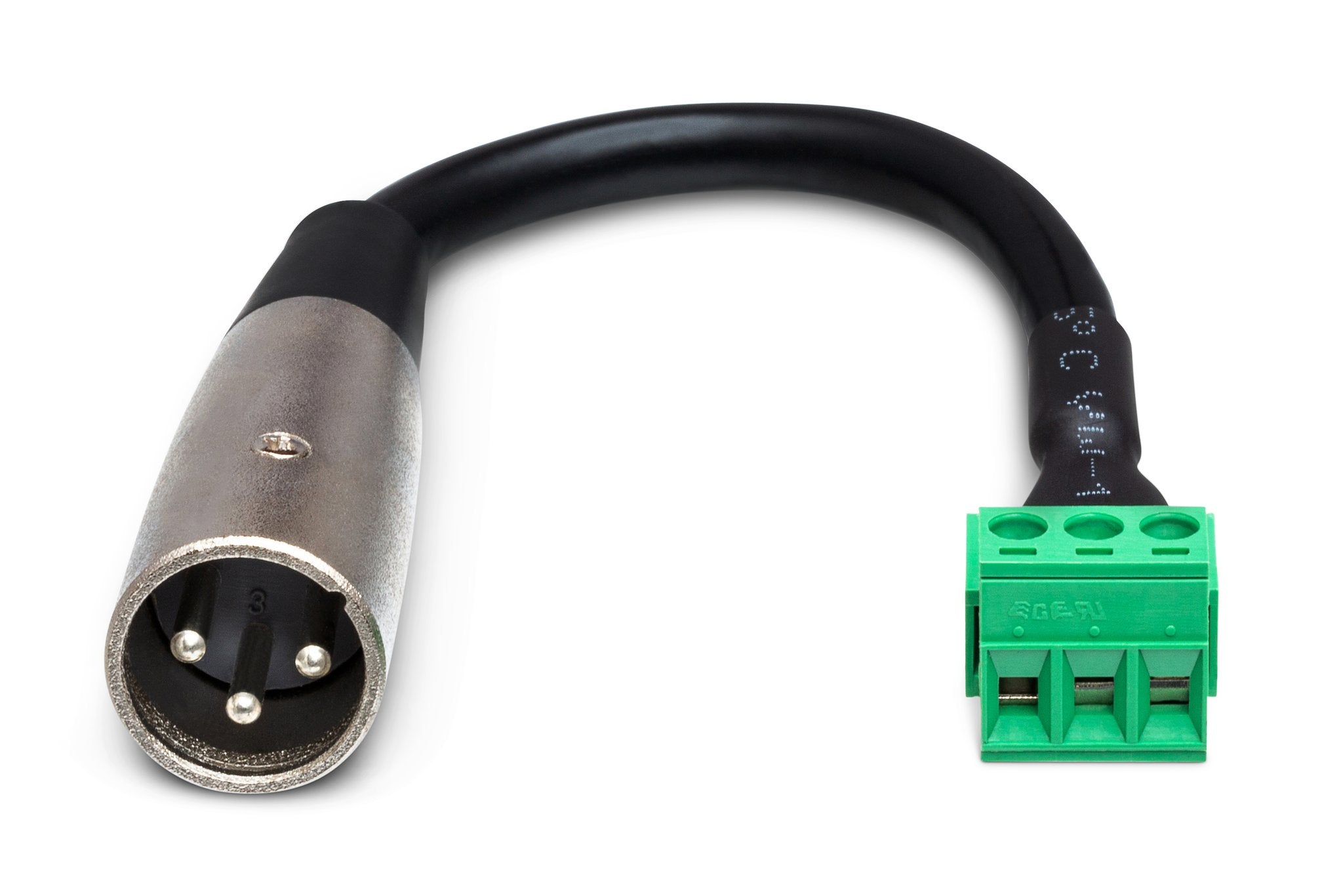 Low-voltage Adapter, PHX3M to XLR3M, 6 in - Front