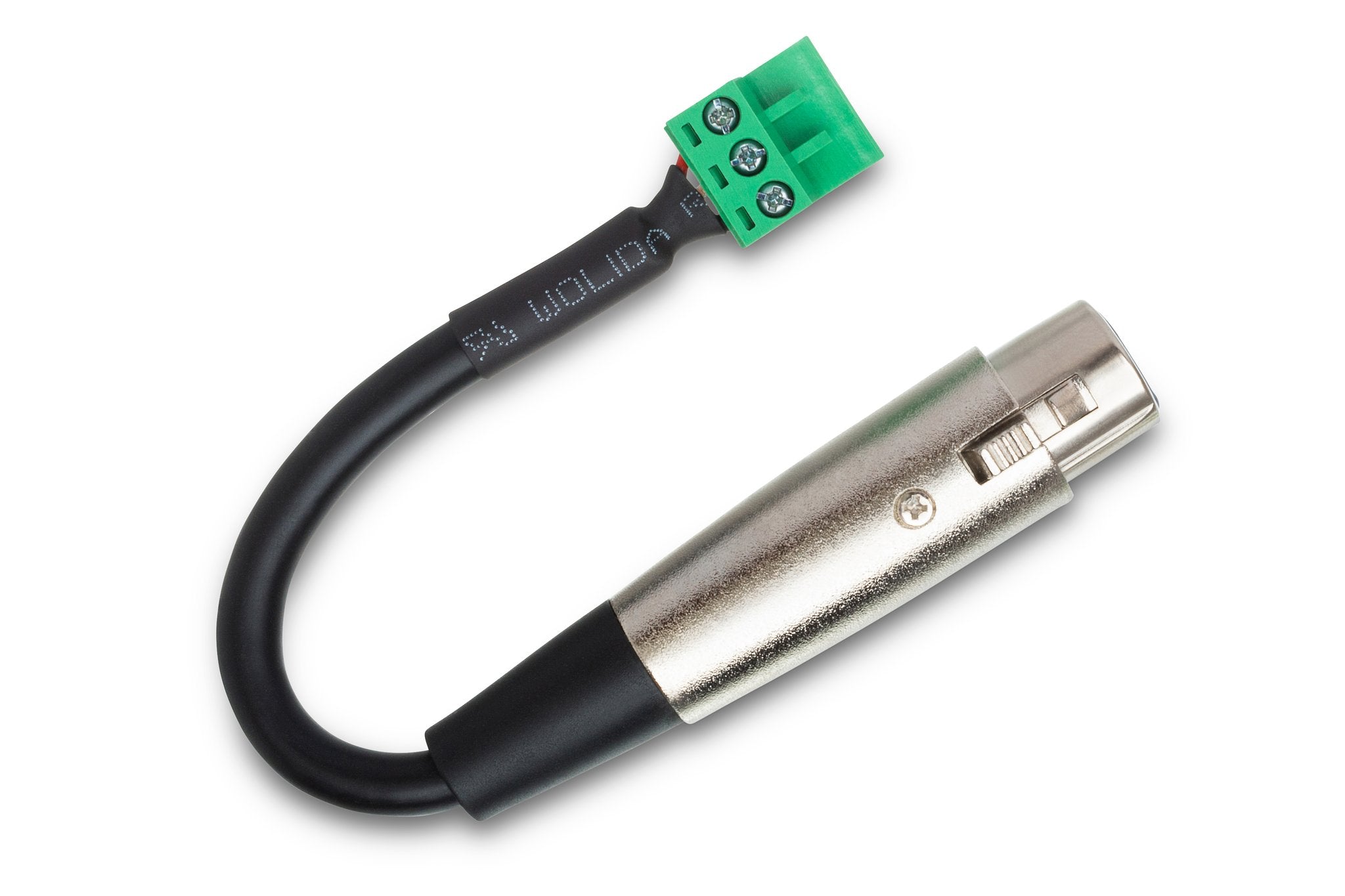 Low-voltage Adapter, XLR3F to PHX3F, 6 in - Angle