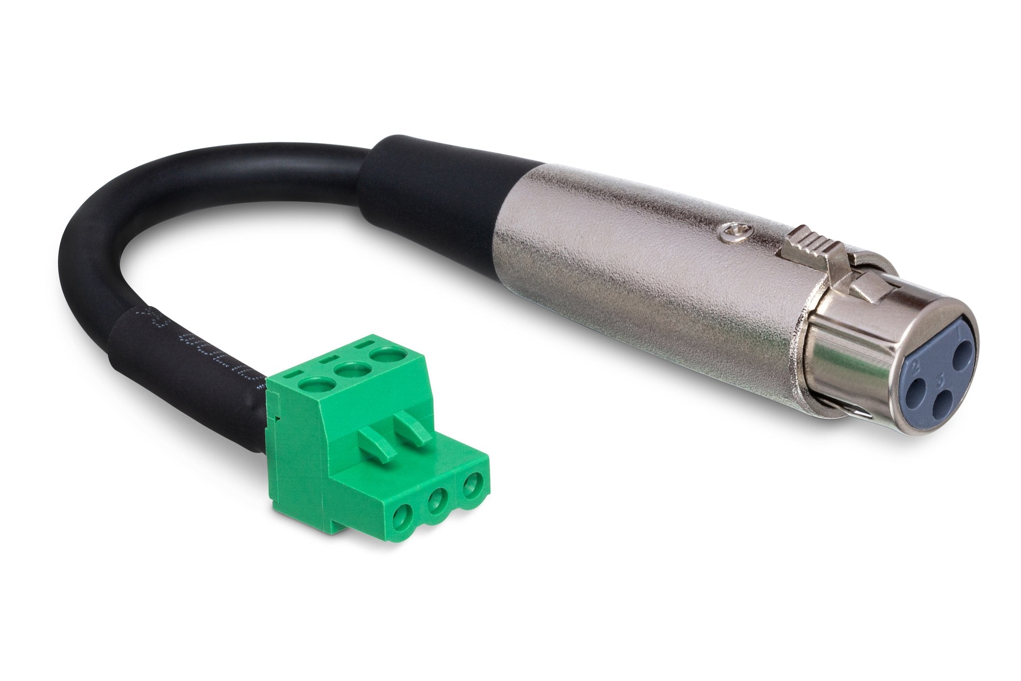 Low-voltage Adapter, XLR3F to PHX3F, 6 in - Full