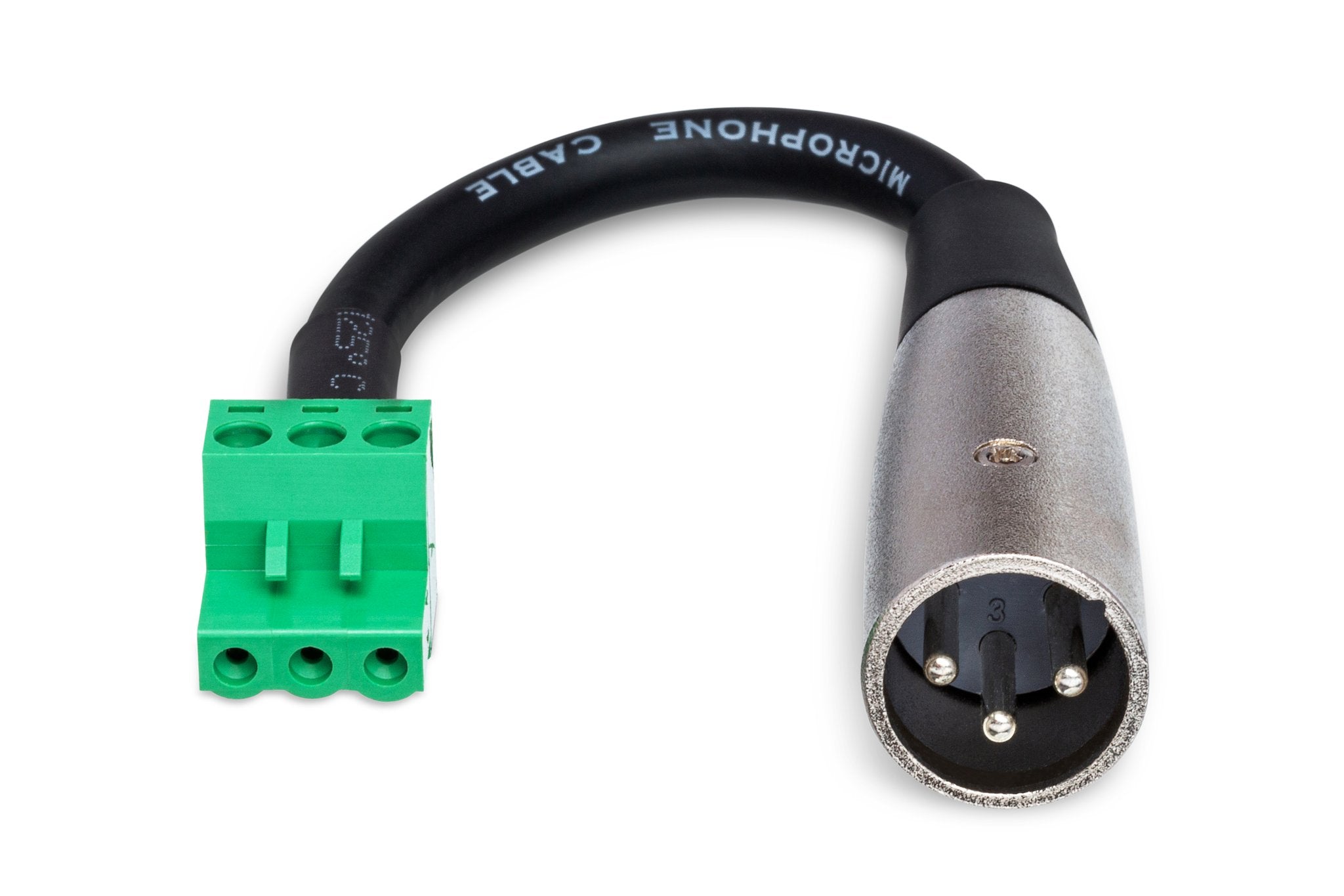Low-voltage Adapter, PHX3F to XLR3M, 6 in - Front