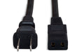 Power Cord, IEC C9 to NEMA 1-15P, 8 ft - Front