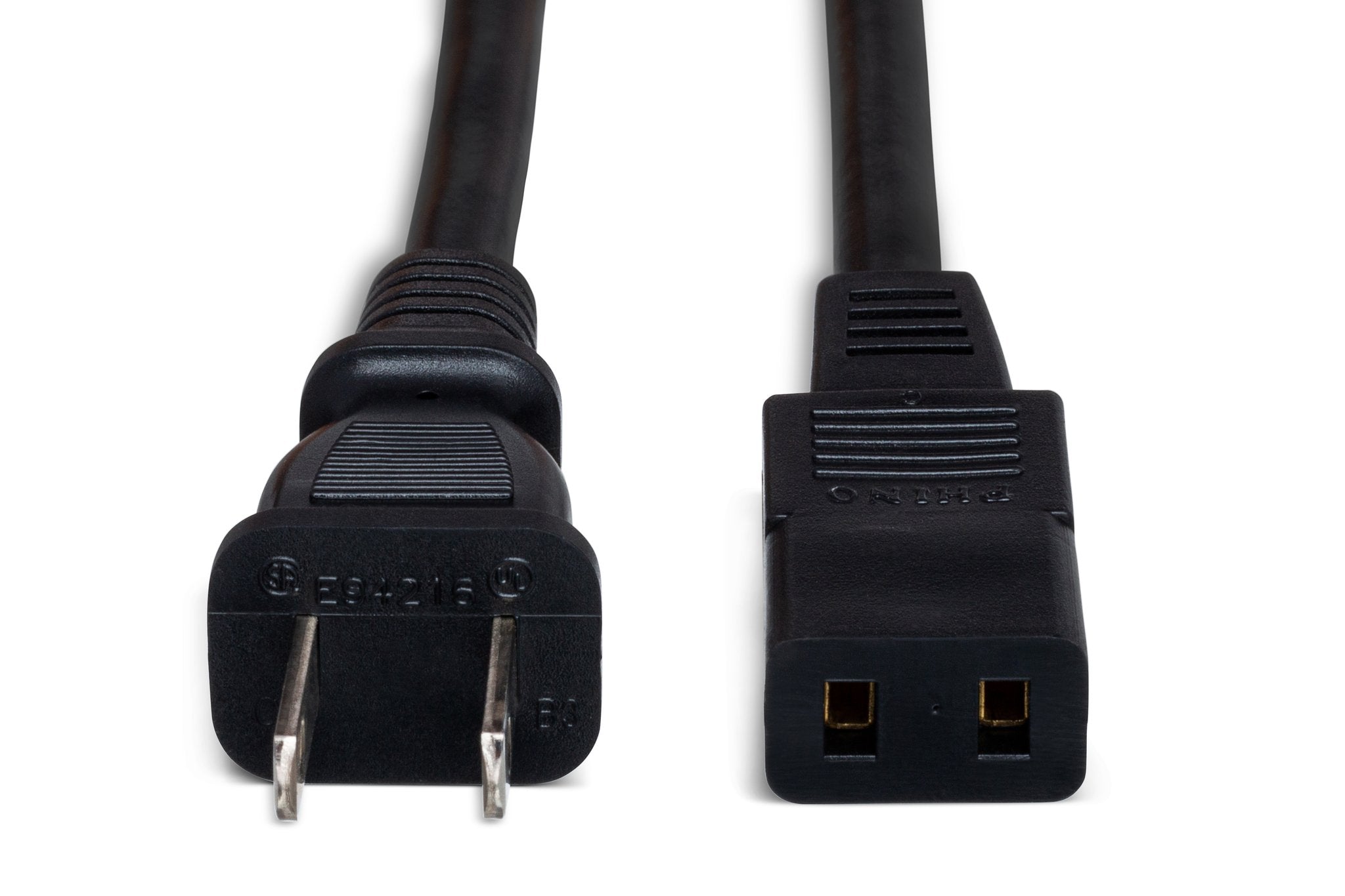 Power Cord, IEC C9 to NEMA 1-15P, 8 ft - Front