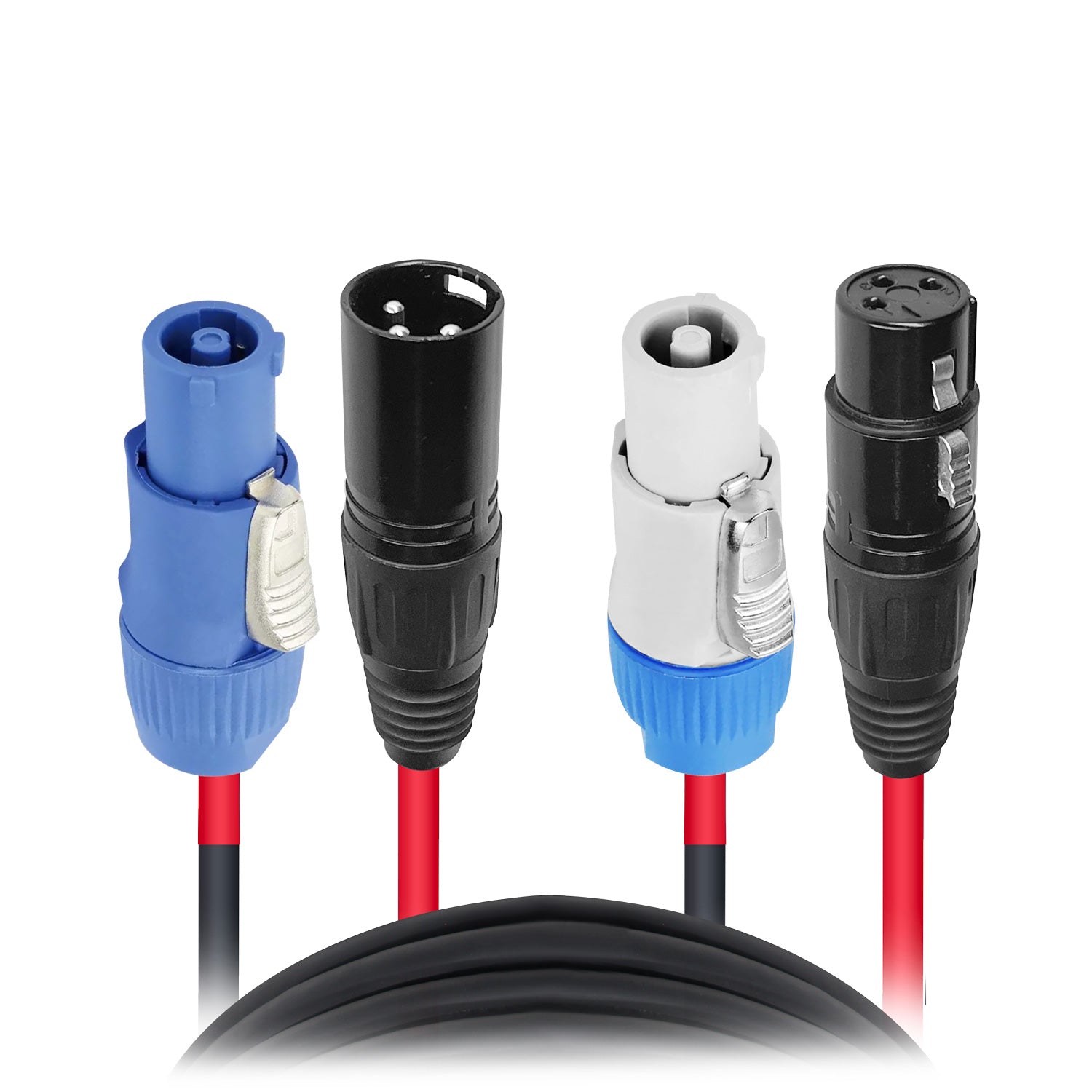 6' Ft Dual 14AWG Powerkon to Dual XLR Combo Link Jumper Cable