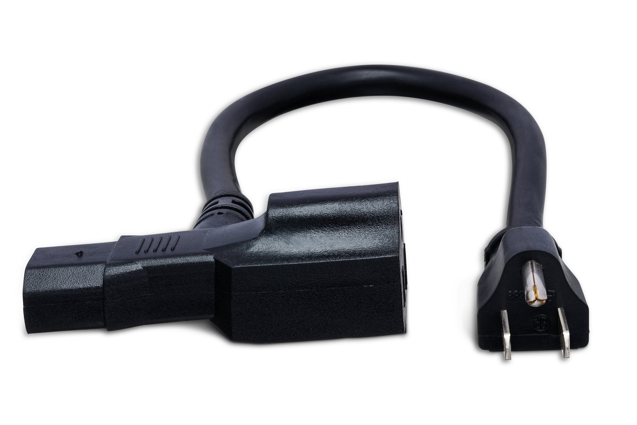 Power Cord, Piggyback IEC C13 to NEMA 5-15P - Front