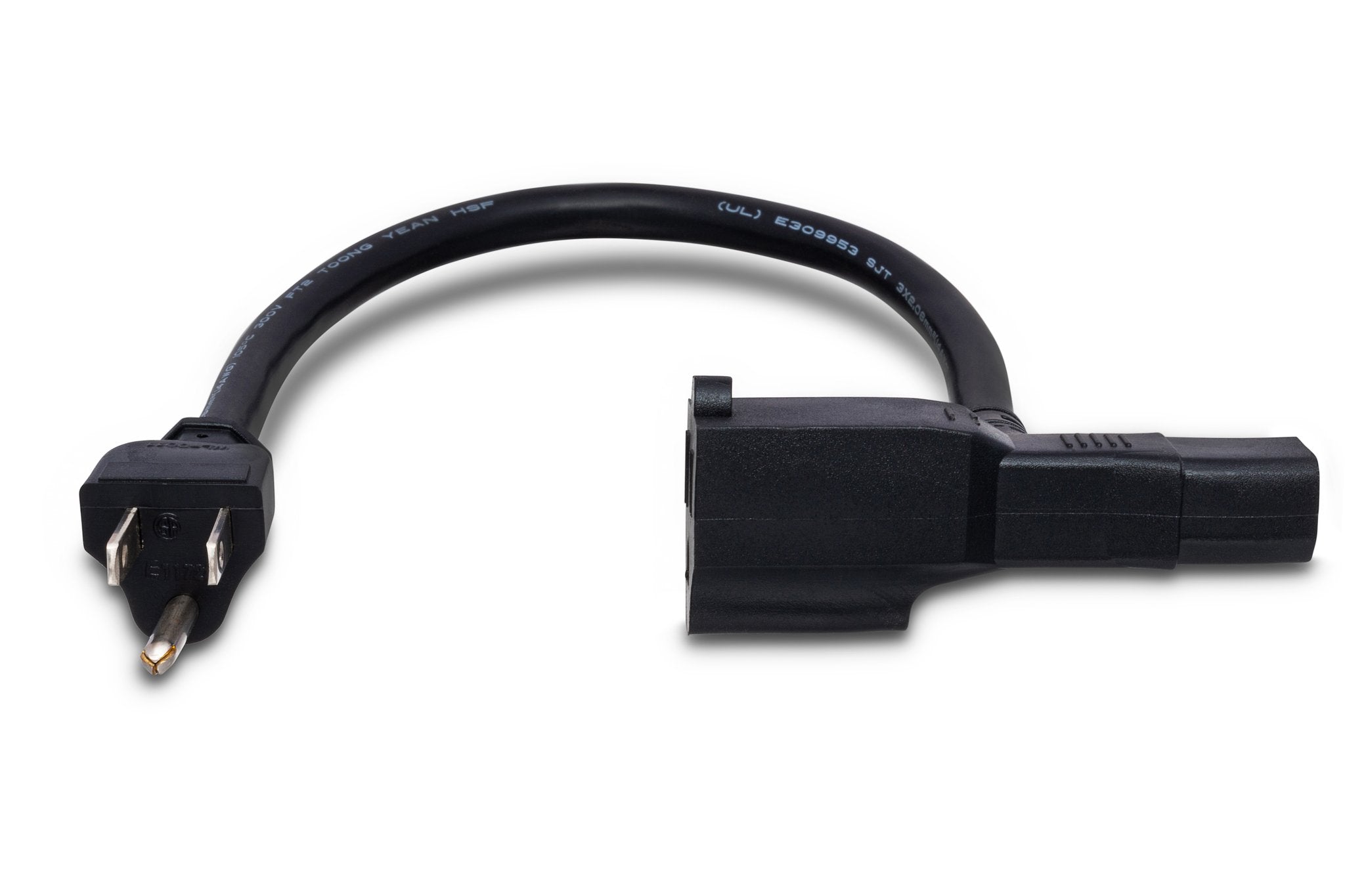 Power Cord, Piggyback IEC C13 to NEMA 5-15P - Full