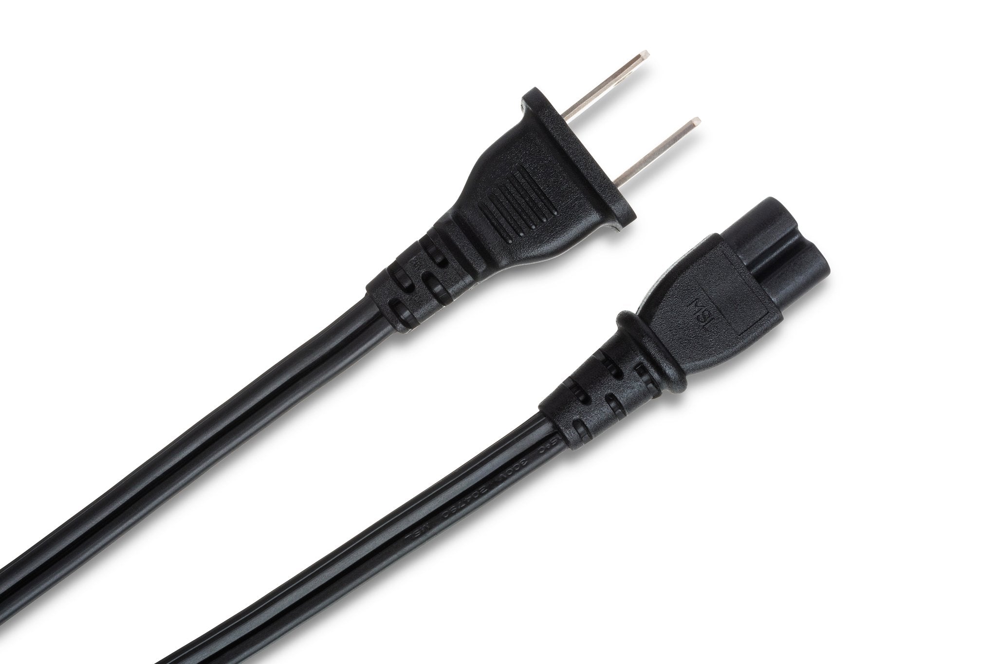 Power Cord, IEC C7 to NEMA 1-15P, 8 ft - Angle