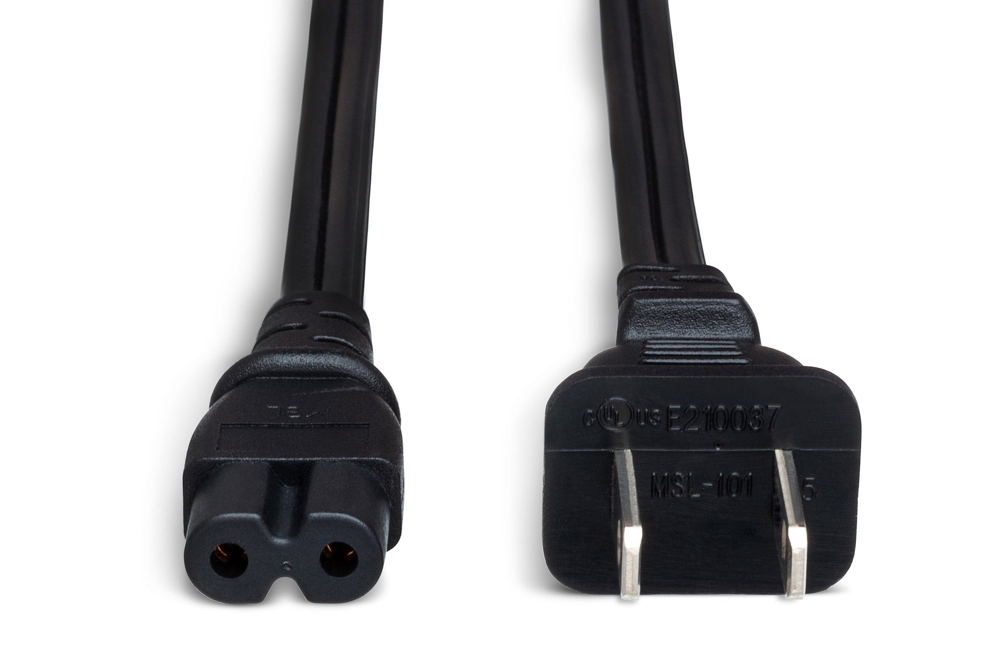 Power Cord, IEC C7 to NEMA 1-15P, 8 ft - Front