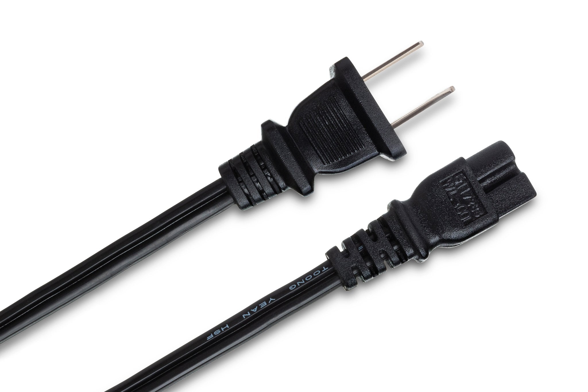 Power Cord, IEC C7 polarized to NEMA 1-15P, 8 ft - Angle