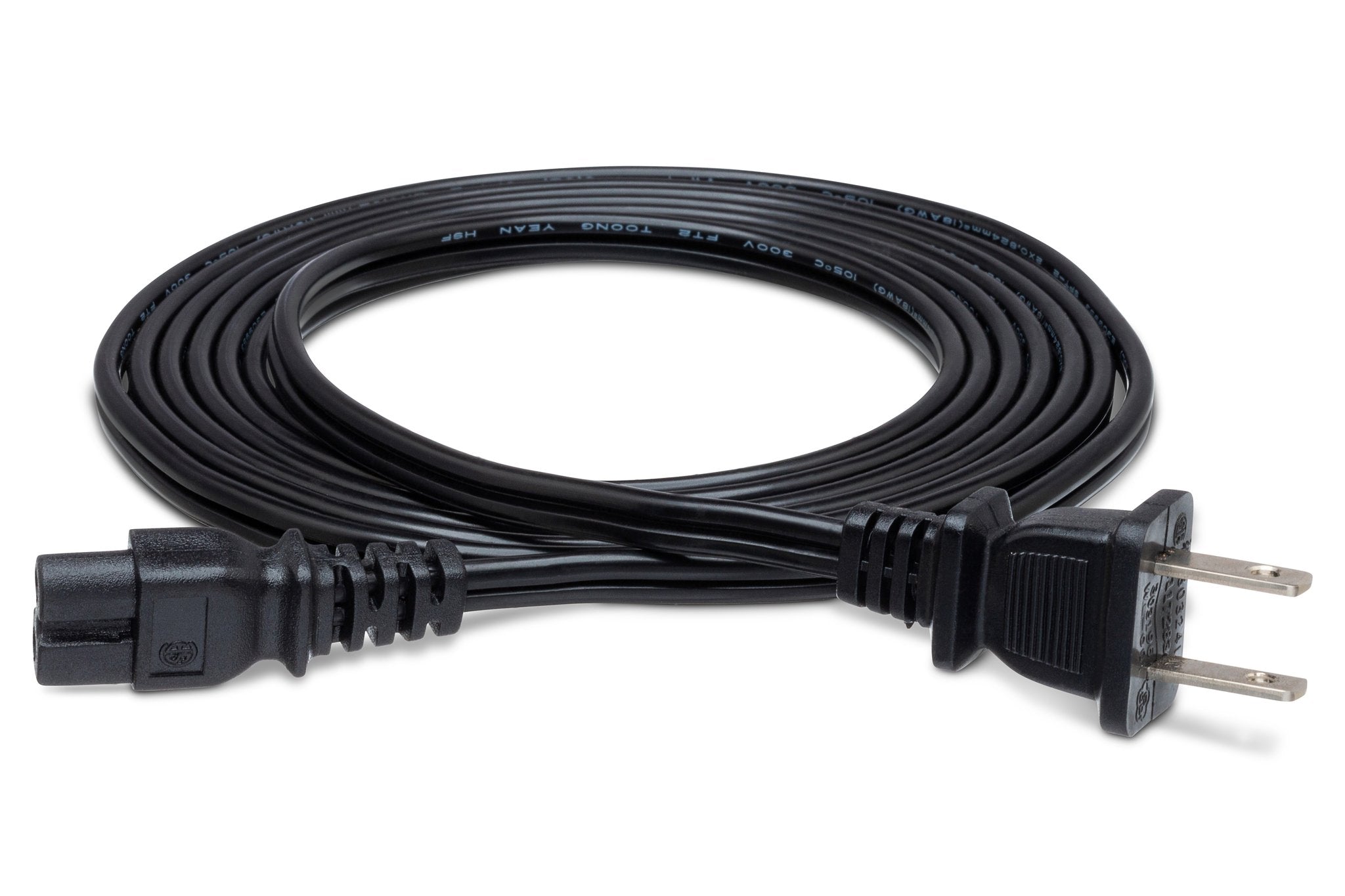 Power Cord, IEC C7 polarized to NEMA 1-15P, 8 ft - Full