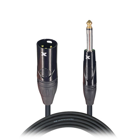 5 Ft. Unbalanced 1/4" TS to XLR3-M High Performance Audio Cable