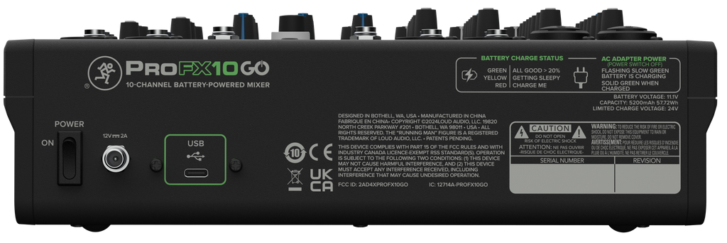Mackie ProFX10 Go - Battery Powered Mixer