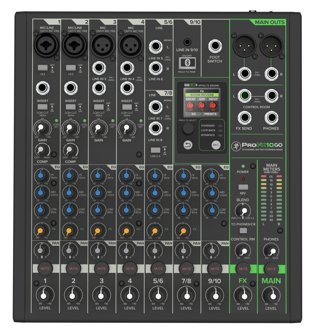 Mackie ProFX10 Go - Battery Powered Mixer
