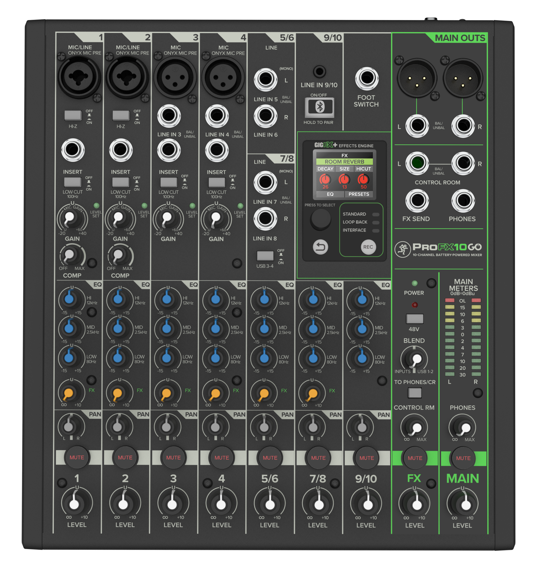 Mackie ProFX10 Go - Battery Powered Mixer