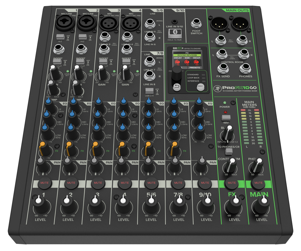 Mackie ProFX10 Go - Battery Powered Mixer