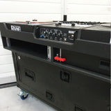 Flip-Ready Easy Retracting Hydraulic Lift Case for RANE Twelve Seventy and Seventy Two MKII Series , with Two Laptop Arms