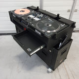 Flip-Ready Easy Retracting Hydraulic Lift Case for RANE Twelve Seventy and Seventy Two MKII Series , with Two Laptop Arms